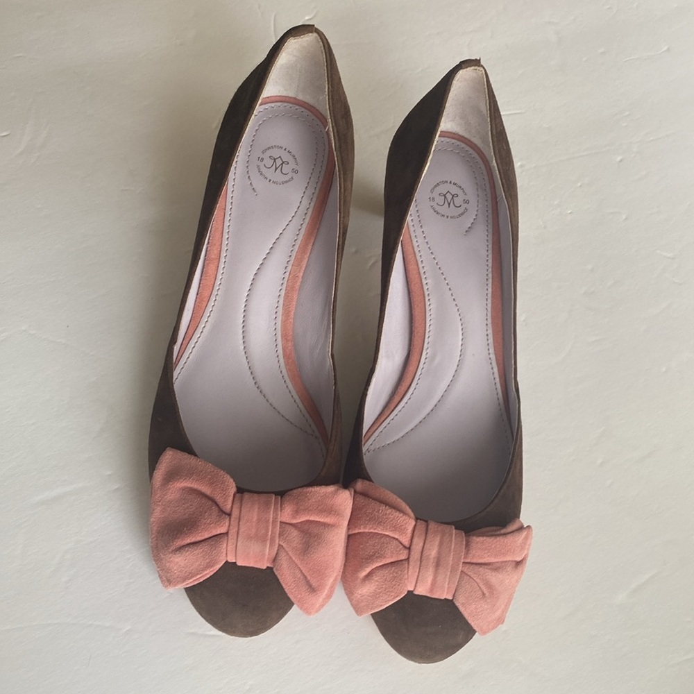 Johnston&Murphy cute little bow pumps size 8M - Picture 2 of 14